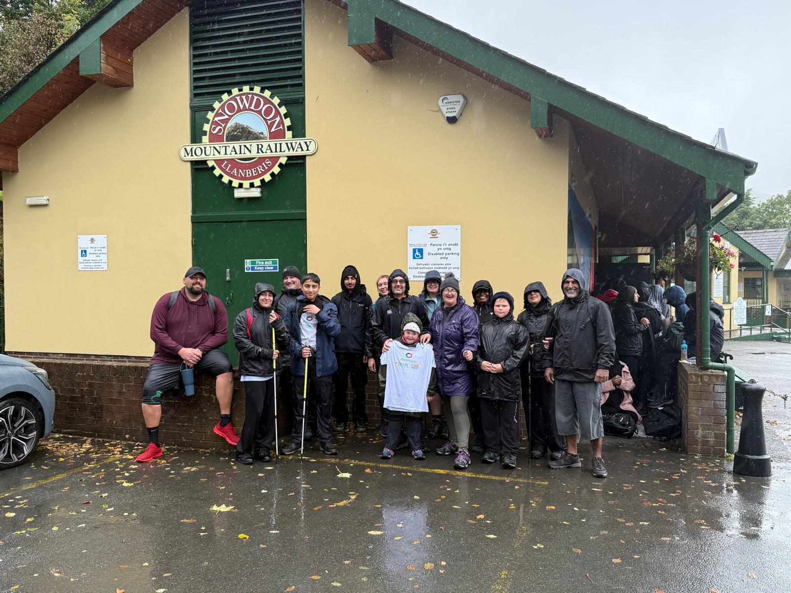 Group stood outside Snowdon Mountain Railway station