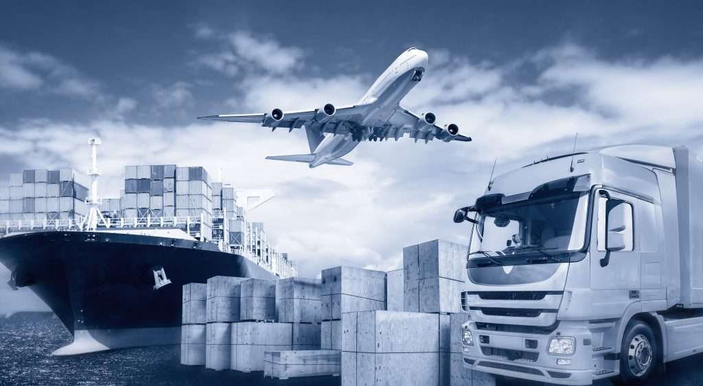 Supply chain management via road, sea and air