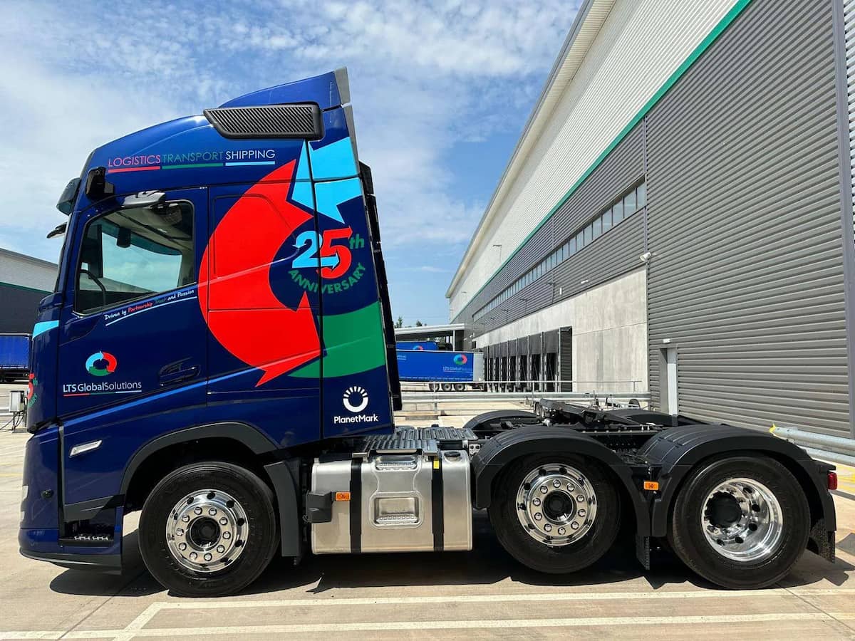 An LTS truck in a carpark