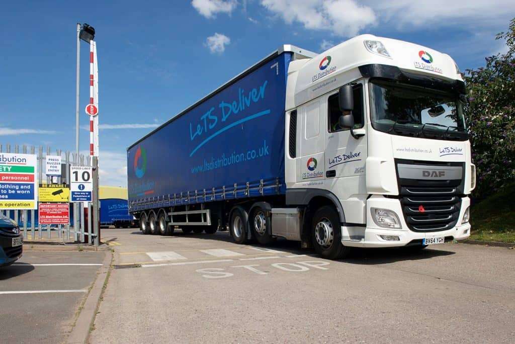 LTS truck leaving depot