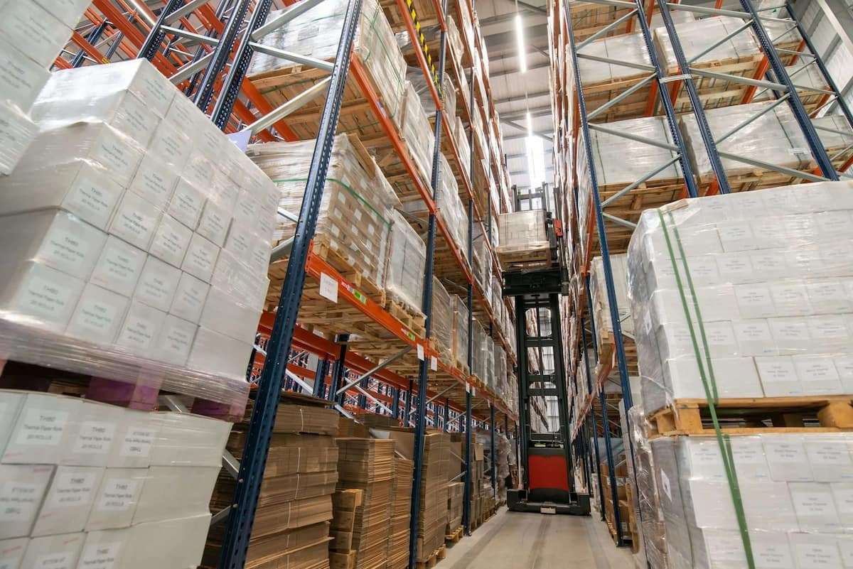 Inside of a warehouse